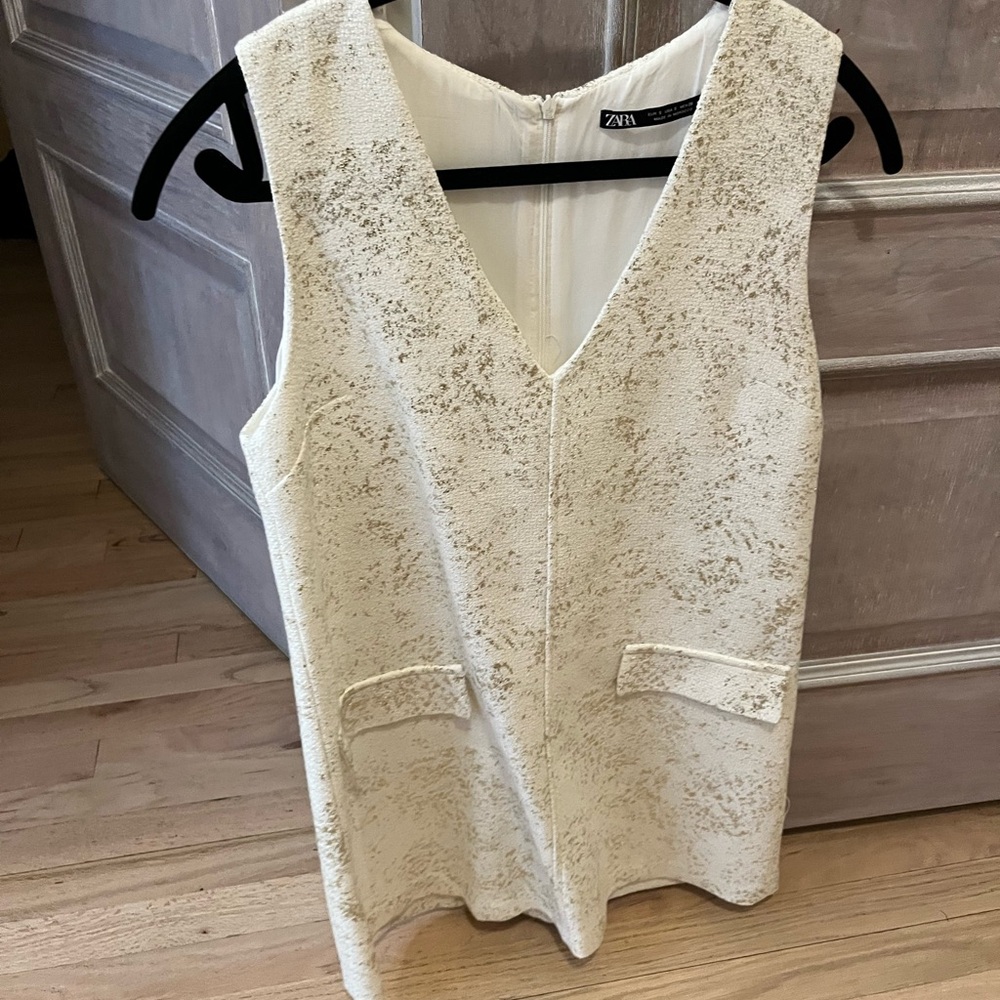 Zara Cream Sleeveless Women's Mini dress or Top